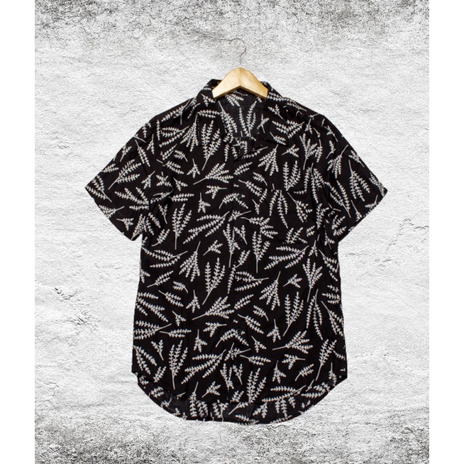 FORTGLASS HAWAI STEM KEMEJA PRIA BAJU PANTAI COWO BALI REGGAE COWO PENDEK SANTAI RAYON HALUS
