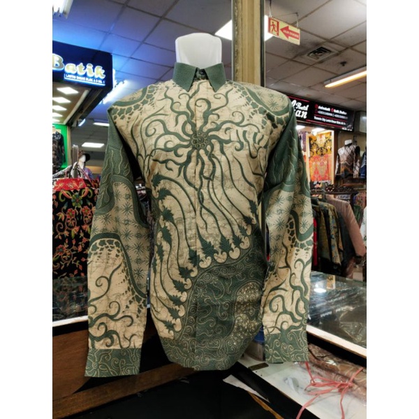KEMEJA BATIK PRIA DOBBY SAGE GREEN THAMRINCITY