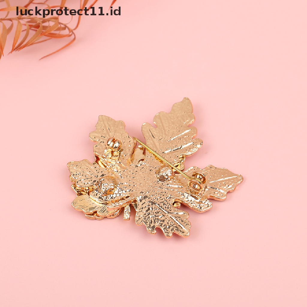 /Fashion Hot// Fashion// Vintage Bros Daun Maple Bros Untuk Wanita Alloy Enamel Lapel Brooch Pin Sweater Mantel Aksesoris Pakaian Perhiasan Hadiah.