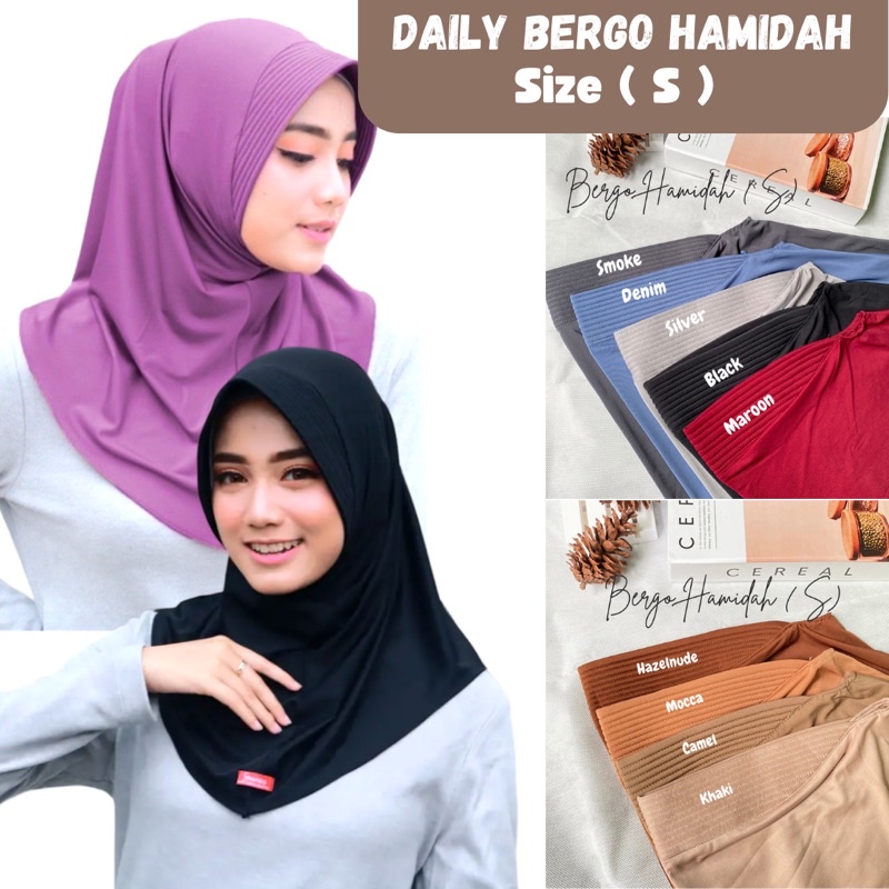 ( S ) Daily Bergo Hamidah hijab sport standart bymegahijub