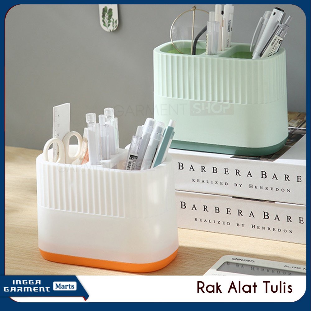 

Desktop Storage Organizer Stationery Tempat Kotak Pensil Bulpen Meja Kerja Belajar Lucu Stiker Kelinci dan Beruang