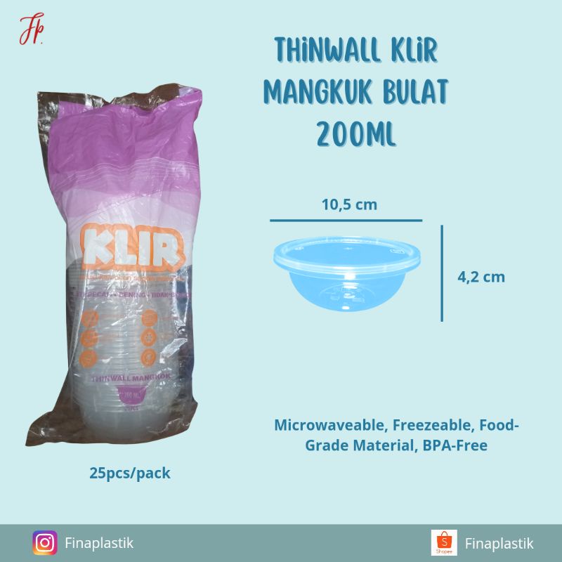 THINWALL/FOOD CONTAINER 200ML MANGKUK