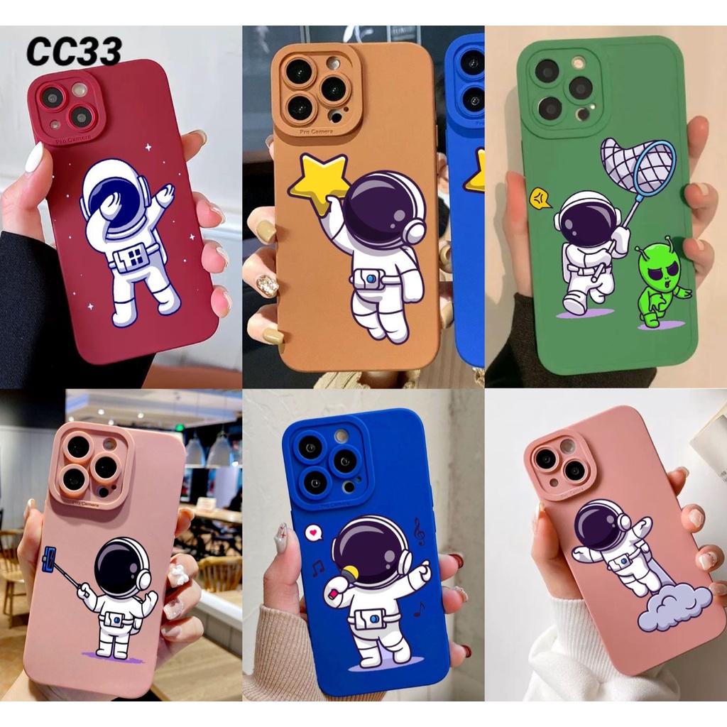 Softcase Motif Astronot CC33 for Samsung A02/M02 A02s/M02s A03 A03s Core A04 A04e A04s A10/M10 A11/M11 A10s A12 A13 A20/A30/M10s A20s A21s A22 5G A33 A52 A52s A53 A55 J2 J7 Prime Pro