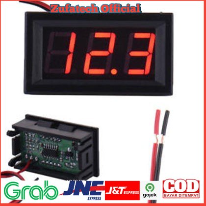 ATORCH Alat Pengukur Tegangan Listrik Voltmeter LED - Black