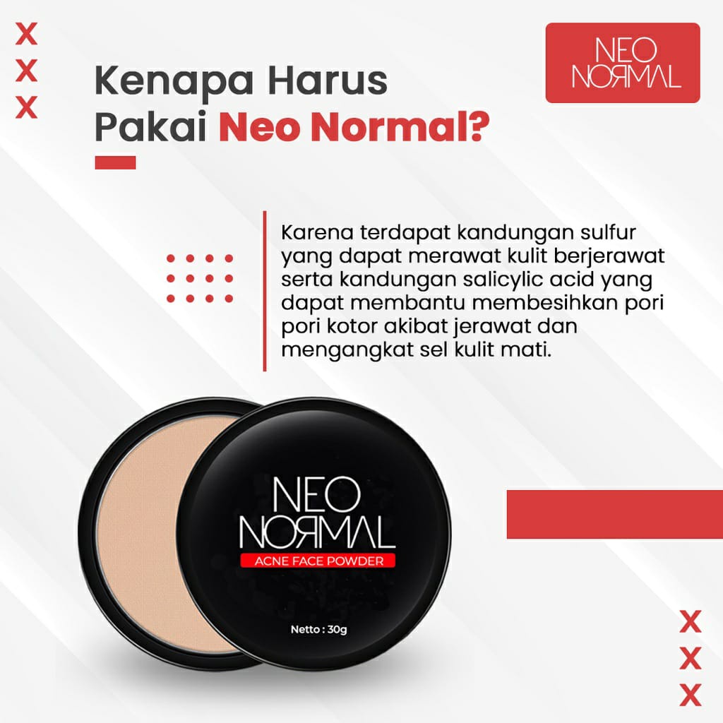 [ORIGINAL BONUS PARFUM] BEDAK JERAWAT - Bedak NEO NORMAL Acne face powder / LOOSE POWDER ORIGINAL