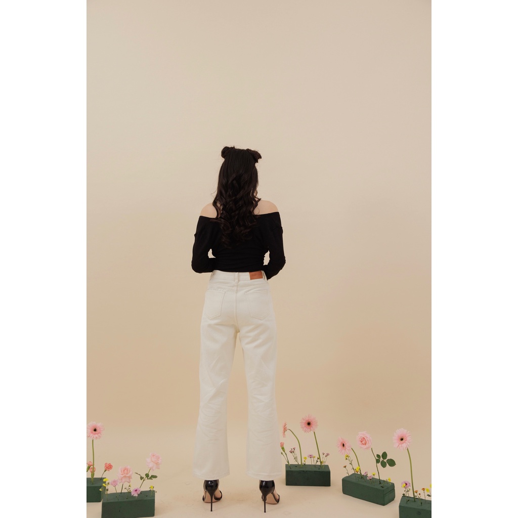 [ Marveile ] Fallon Highwaist Cullote Jeans / Kulot Jeans Wanita