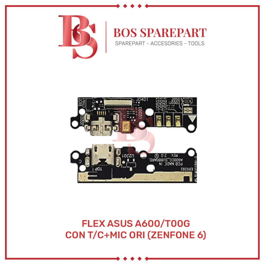 FLEXIBEL ASUS A600 / T00G + CONNECTOR CHARGER + MIC ORI (ZENFONE 6)