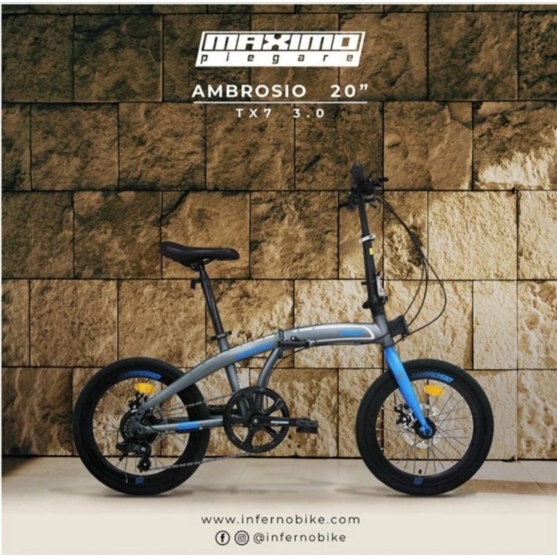 Sepeda Lipat 16 20 Family Maximo Piegare Ambrosio TX7 TX 7 Ban 3.0 3