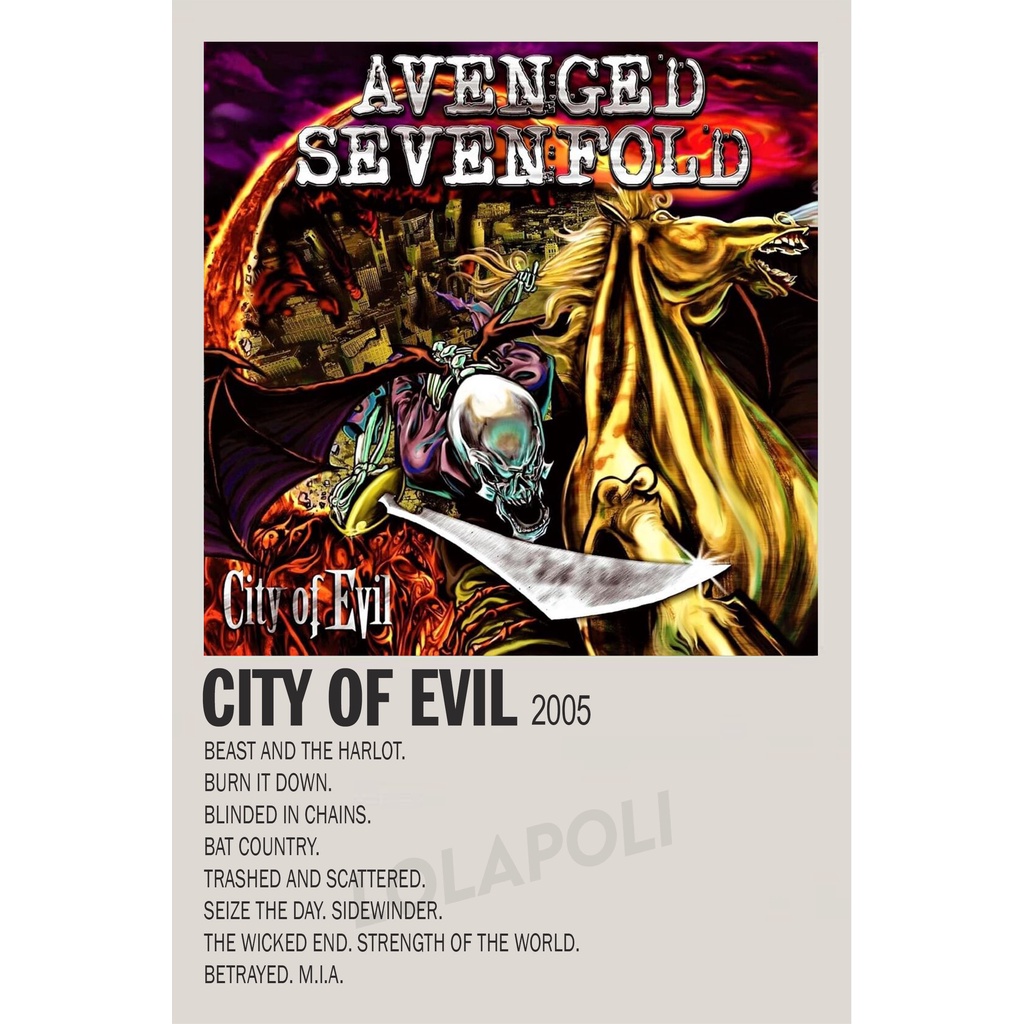Poster Cover Album City of Evil - Avenged Sevenfold