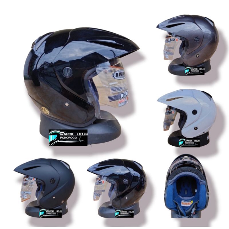 Helm INK Cx22 Poloss Black Gelosi. Original 100% Ogkir Termurah 2kg. Helm INK Biasa