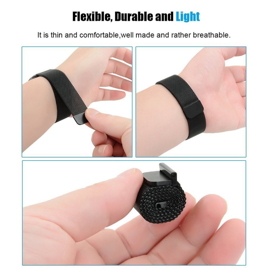 Strap Eggel Valor Neo 22mm - Tali Jam Tangan Milanese Loop Magnetic Metal