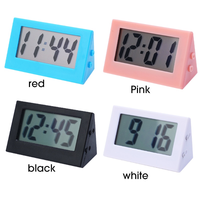 Jam Alarm LED Hemat Energi Mini Desktop Digital Clock Electronic Silent Clock Pajangan Waktu Perlengkapan Dekorasi Untuk Kamar Tidur Mobil Sekolah Kantor