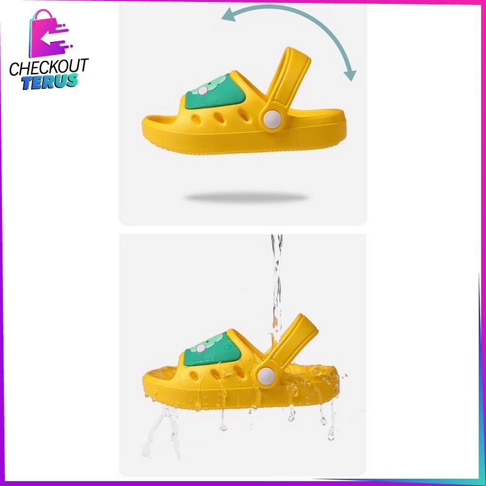 CT S10 Sandal Selop Karakter Model Tali Belakang Anak Impor Sendal Slop Karet Anak Sandal Slop Eva