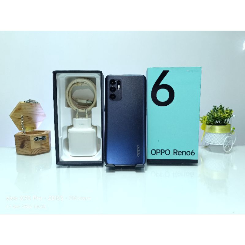 OPPO RENO 6 8/128 FULLSET SECOND RAM 8 MEMORI 128 GB HP BEKAS RENO6