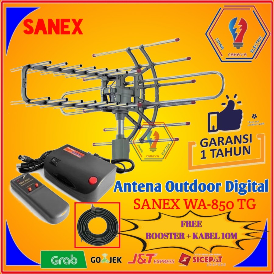 Antena TV Digital SANEX WA 850 TG Outdoor dengan Booster dan Remote-original