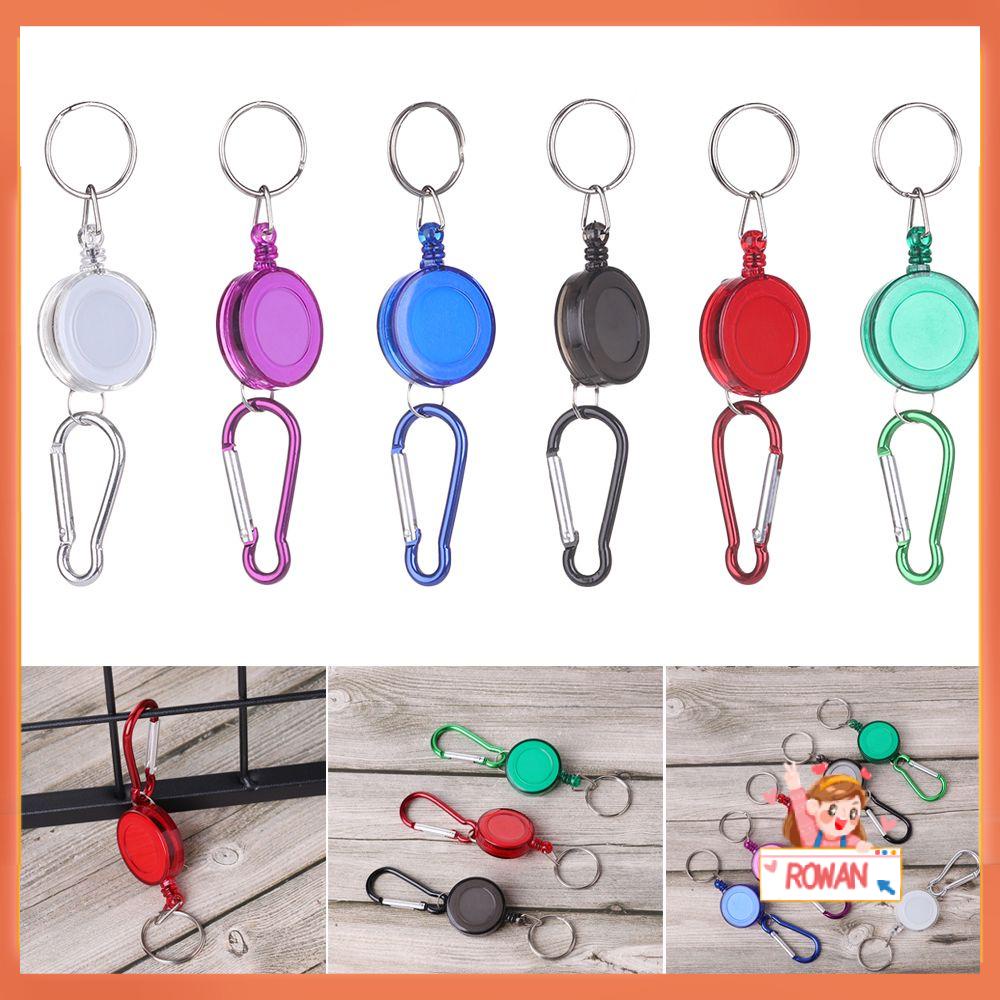 R-flower Retractable Key Chain Security Belt Labu Gesper Lencana Gantungan Kunci Pancing