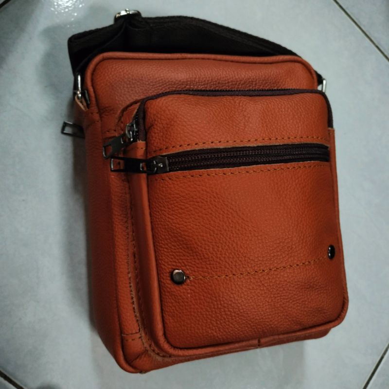 Tas hp selempang kulit asli Garut merk ROZZER RS4