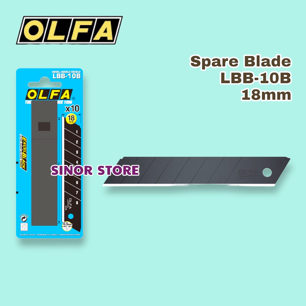 

Olfa Cutter REFILL LBB-10B 18 mm Spare Blade Isi 10 Pcs