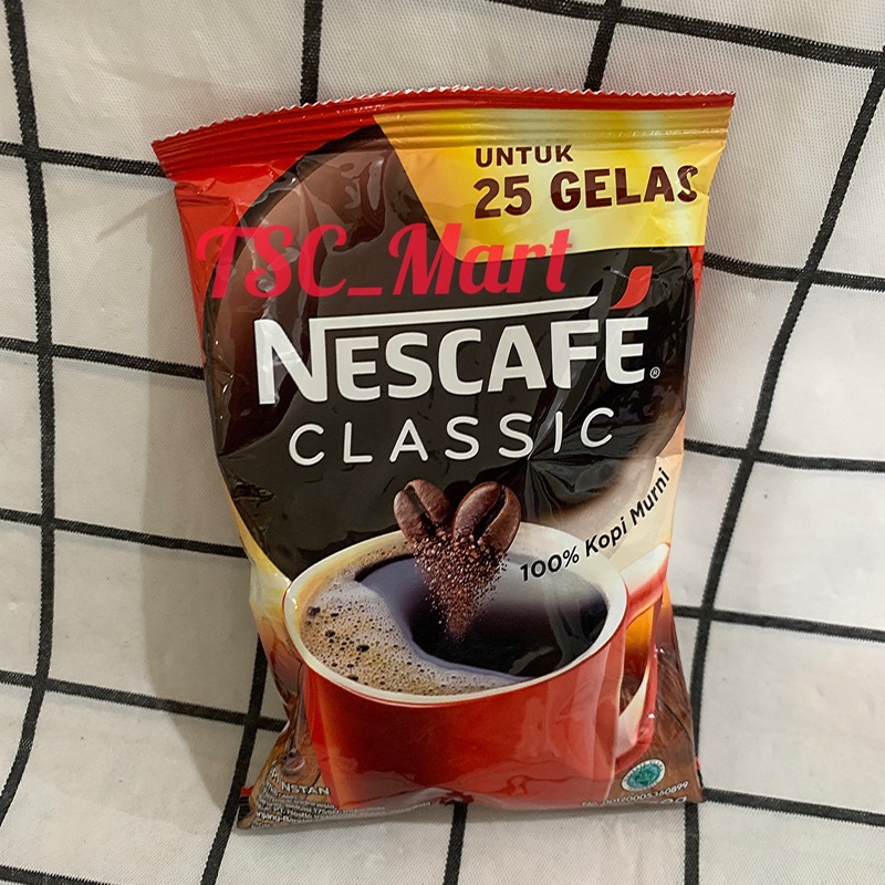 

Kopi Nescafe Classic 50gr / untuk 25 gelas / Kopi / Hitam / Nescafe / Classic / 50gr / untuk / 25 / cangkir / gelas / Halal / Robusta / Blend / Bubuk