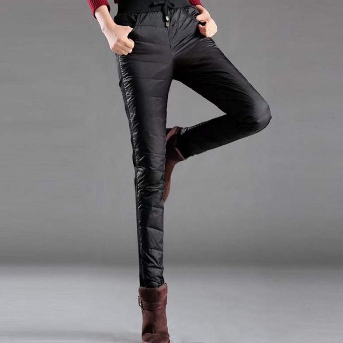 Celana winter wanita bulu angsa waterproof