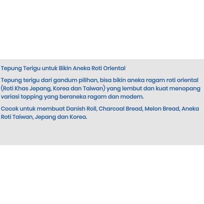 

Tepung Cakra Kembar Oriental 5 Kg - Tepung Roti Bogasari Halal Premium Premium