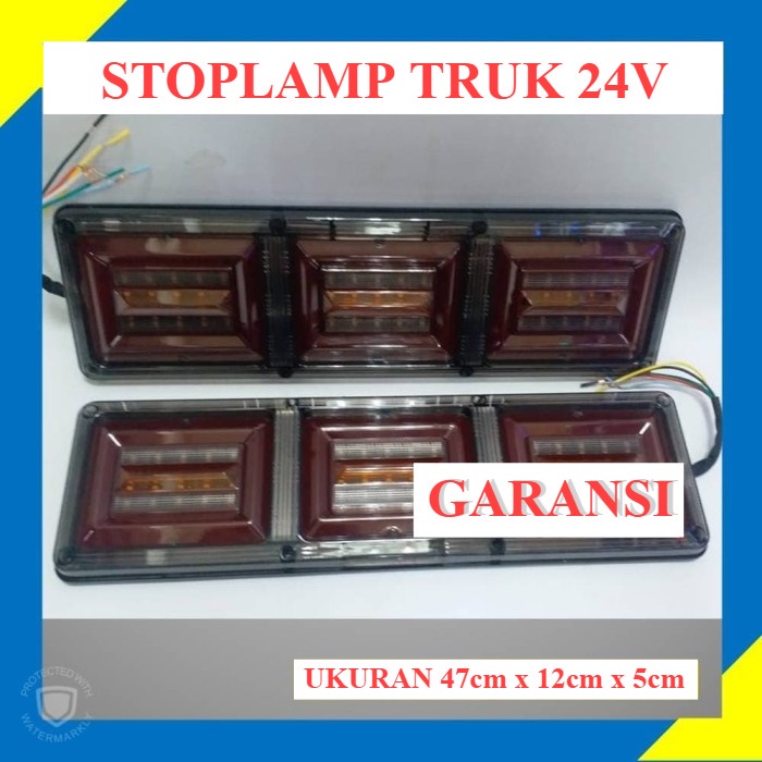 STOP LAMP LAMPU REM STOP TRUCK VARIASI TRUK KOTAK 24 VOLT 47 CM A172
