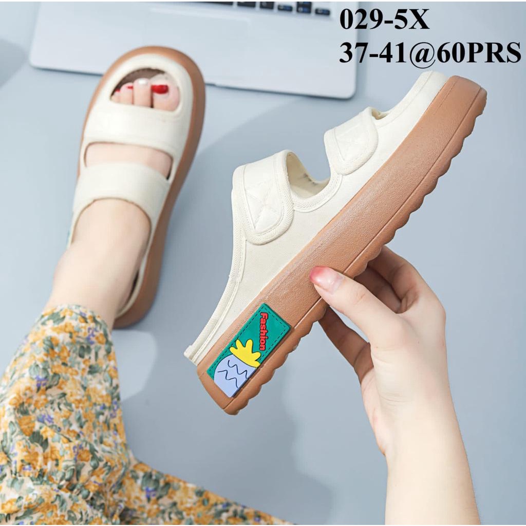 Sandal Wanita Jelly Karet THE ONLY POLOS Tebal Import / Sandal Wedges Wanita Terbaru / Sandal Wanita Korea
