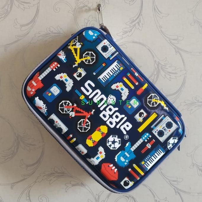 

Smiggle Stylin Double Hardtop Pencilcase/Tempat Pensil 2 Zip Smiggle