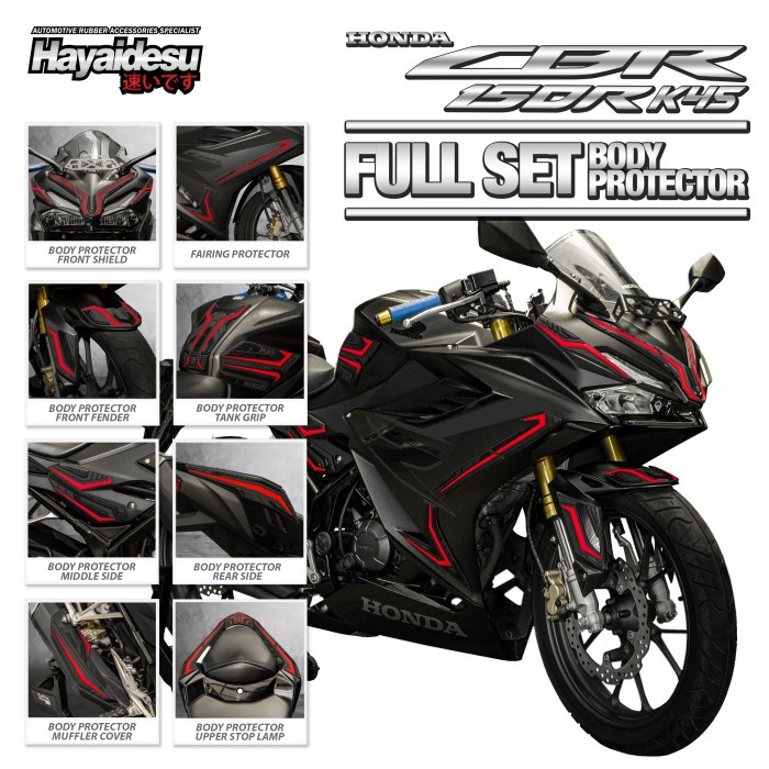 Hayaidesu New Cbr 150R K45R 2021 Body Protector Full Set Cover #Original
