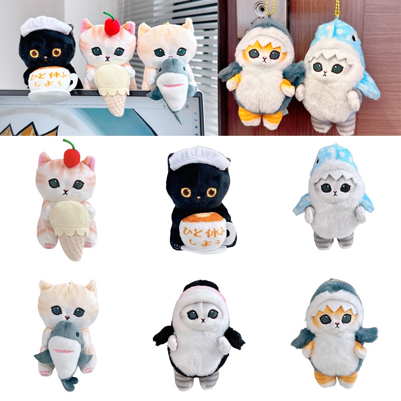 Dekorasi Liontin Plush Kucing Udang Goreng Nyaman Untuk Hadiah Xmas Anak