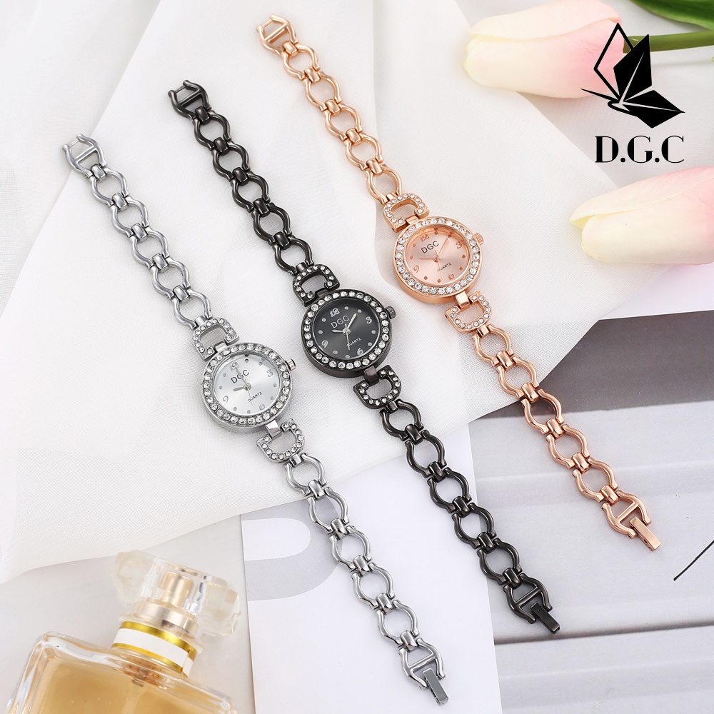 ✨DGC✨ Jam tangan rantai analog wanita baru dengan rantai fashion wanita dengan berlian W250