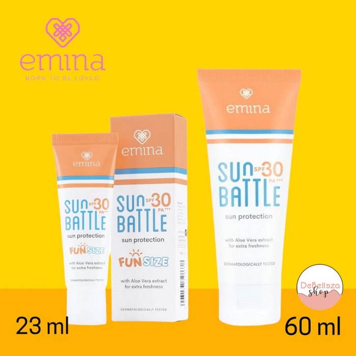 MFI - EMINA SUN BATTLE SPF 30 SUN PROTECTION BPOM 60ML &amp; 23ML