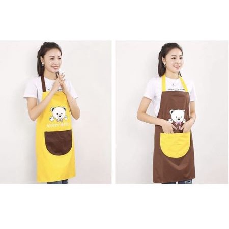 Apron Bear Celemek Masak Waterproof Kualitas Bagus A052