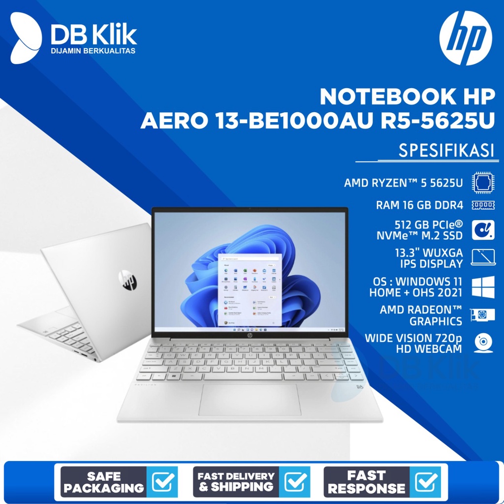 Notebook HP Aero 13-be1000AU AMD R5-5625U 16GB SSD 512GB W11+OHS 13.3&quot;