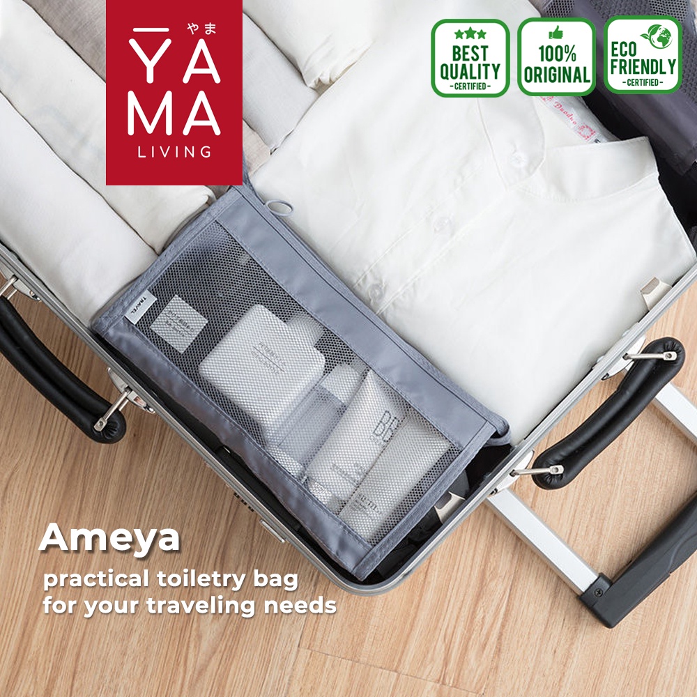 YAMA AMEYA Travel Toiletries Bag Tas Pouch Perlengkapan Alat Mandi Kosmetik Make Up