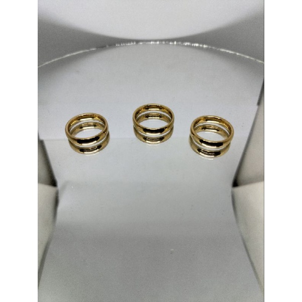 terlaris 3 pcs cincin coin polos size 6 paling d minati 4444