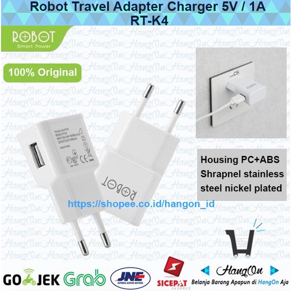 Robot Travel Adapter Charger RT-K4