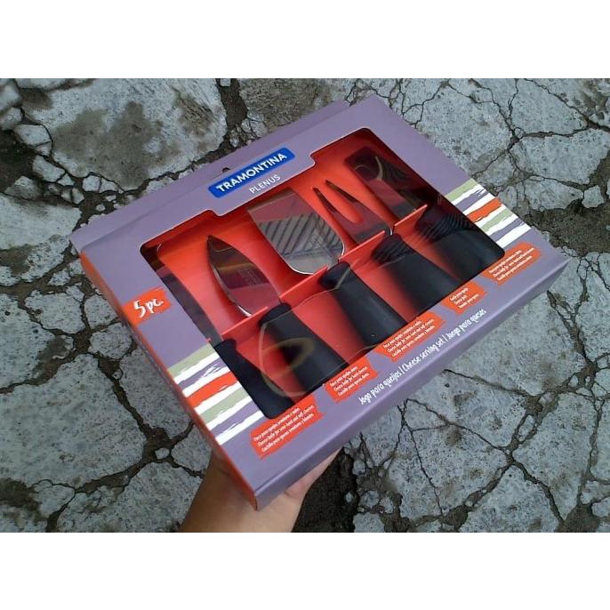 Cheese knife set pisau keju tramontina plenus original 23498/019