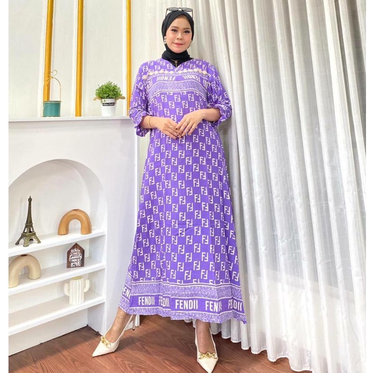 Gamis Rayon Homey Dress Terlaris Muslim Wear Syari Motif Terbaru