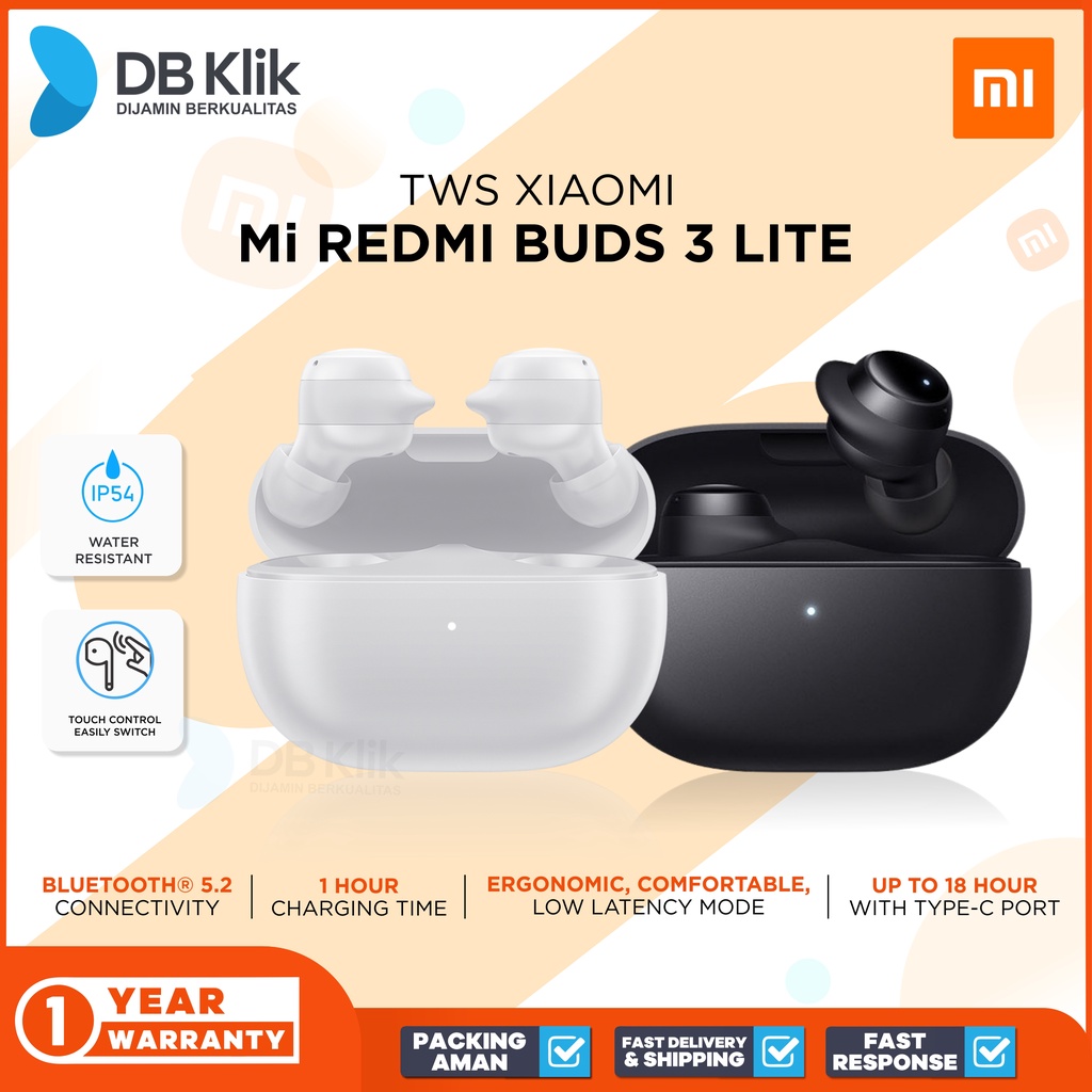 TWS Xiaomi Redmi Buds 3 Lite ( Xiaomi MI Redmi Buds 3 Lite TWS Eearphone )
