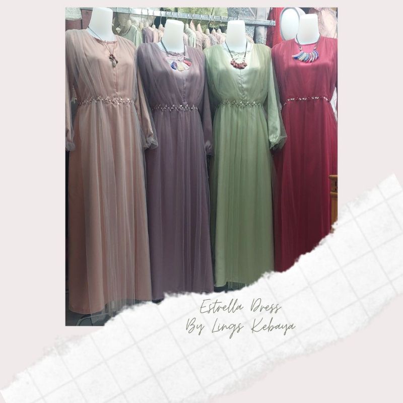 Bridesmaid Dress Kondangan Muslim / Sage Green Mauve Taro Nude Milo Silver Blue Denim Biru Lavender