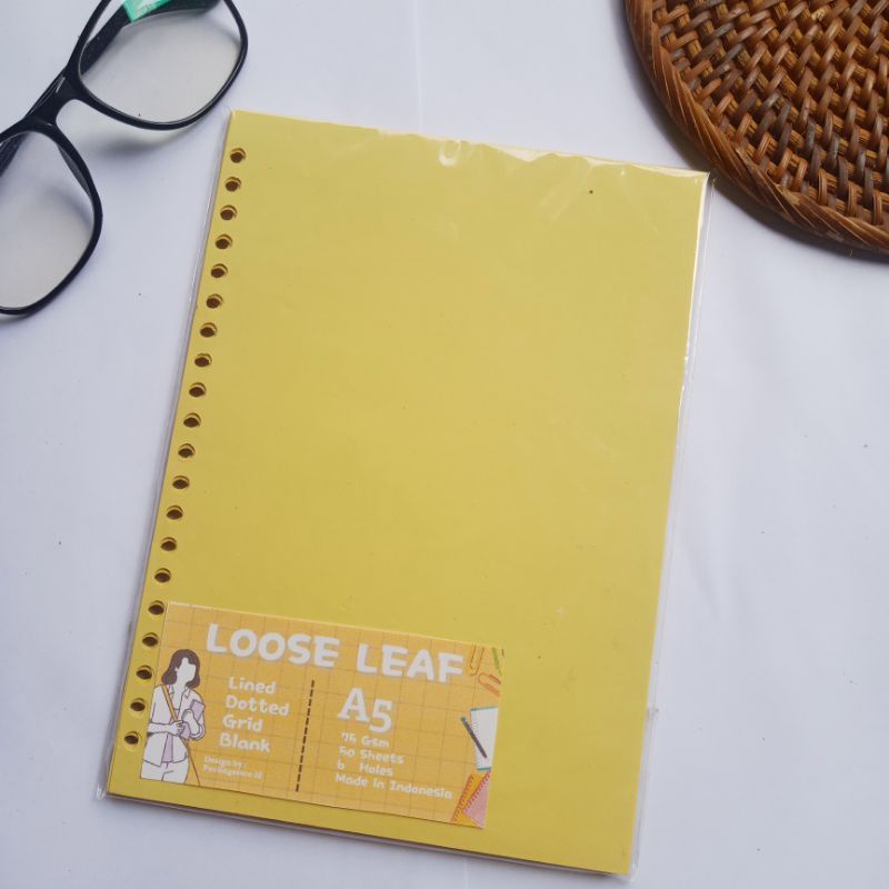 

Loose Leaf Colour A5 6Ring A5 20Ring B5 26Ring Isi Binder Isi Kertas File Binder Warna