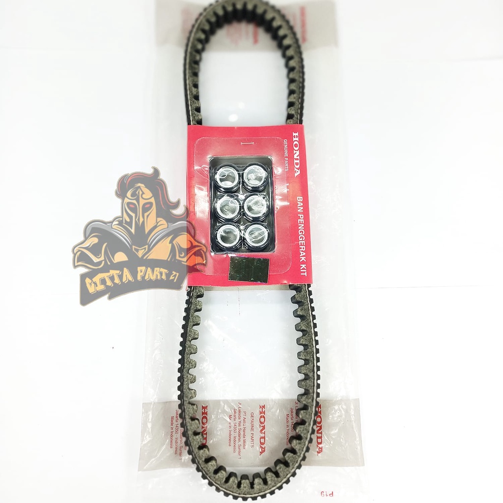 VANBELT V-BELT PLUS ROLLER HONDA K35 KUALITAS ASLI ORIGINAL HONDA AHM PRESISI ANTI SELIP ROLLER AWET DAN DIJAMIN MANTAP VARIO 125 LED VARIO 150 LED