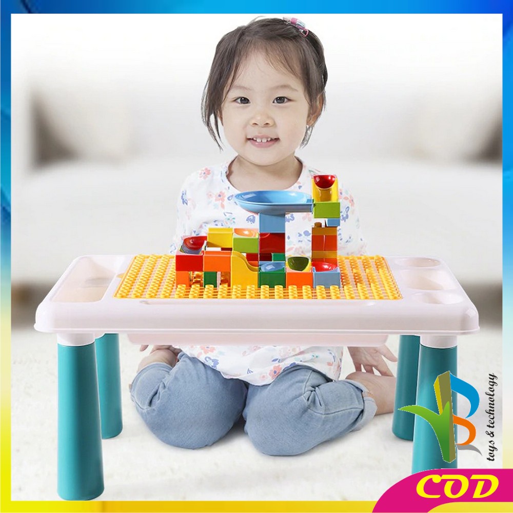 RB-M39 M111 Meja Belajar Anak Multifungsi / Mainan Edukasi DIY Building Block Bricks / Mainan Blok Bangunan / Mainan Bongkar Pasang Puzzle / Mainan Blok Susun / Block Mainan Anak M207