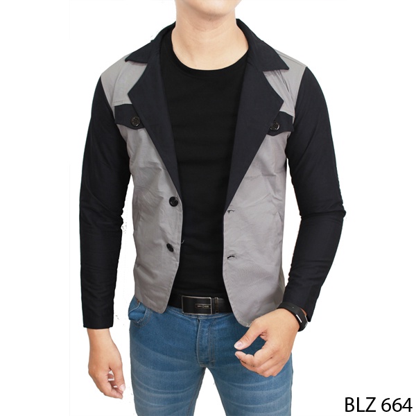 Blazer Suits For Men Stretch Hitam – BLZ 734