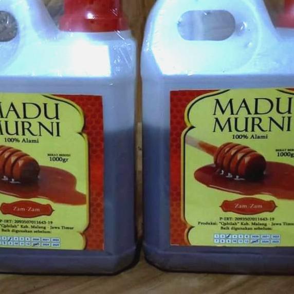 

⍇ (COD) Madu Murni Randu Hutan Super Merk Merek Zam ZamZam 1 satu kg kilo Produksi Qabilah Malang ♩♪