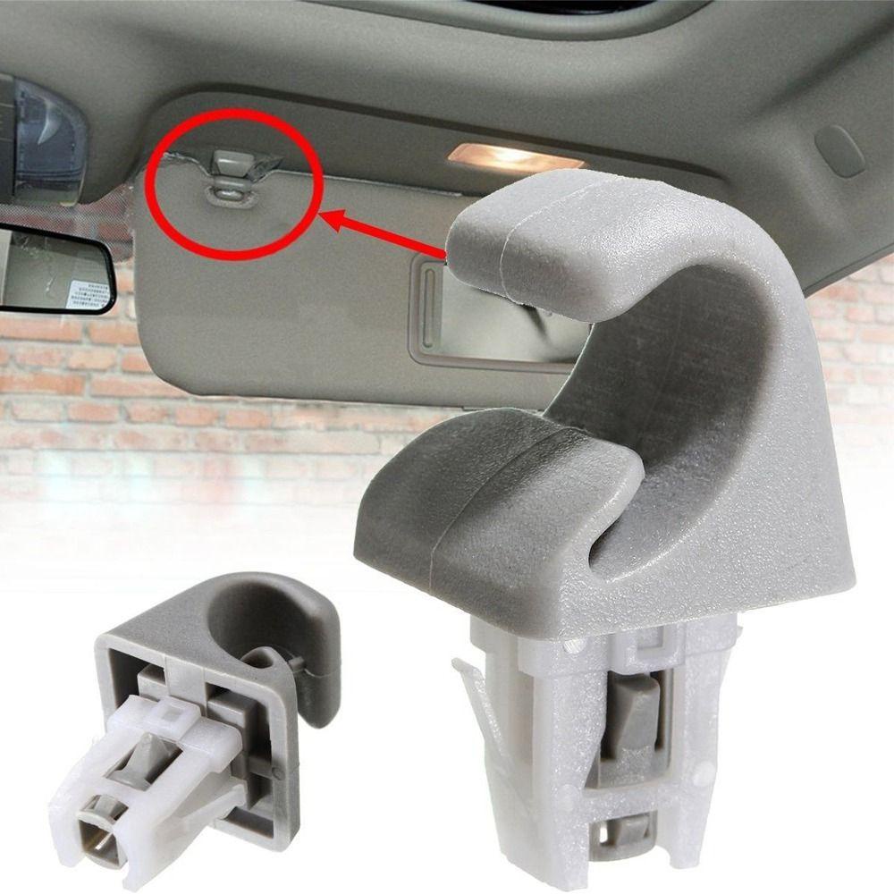 Top 5pcs Klip Pelindung Matahari Abu-Abu Untuk Interior Mobil Bahan Plastik Highlander