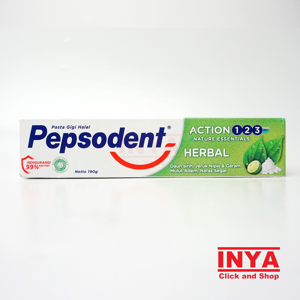 PEPSODENT ACTION 123 HERBAL TOOTHPASTE 190gr - Pasta Gigi - Odol
