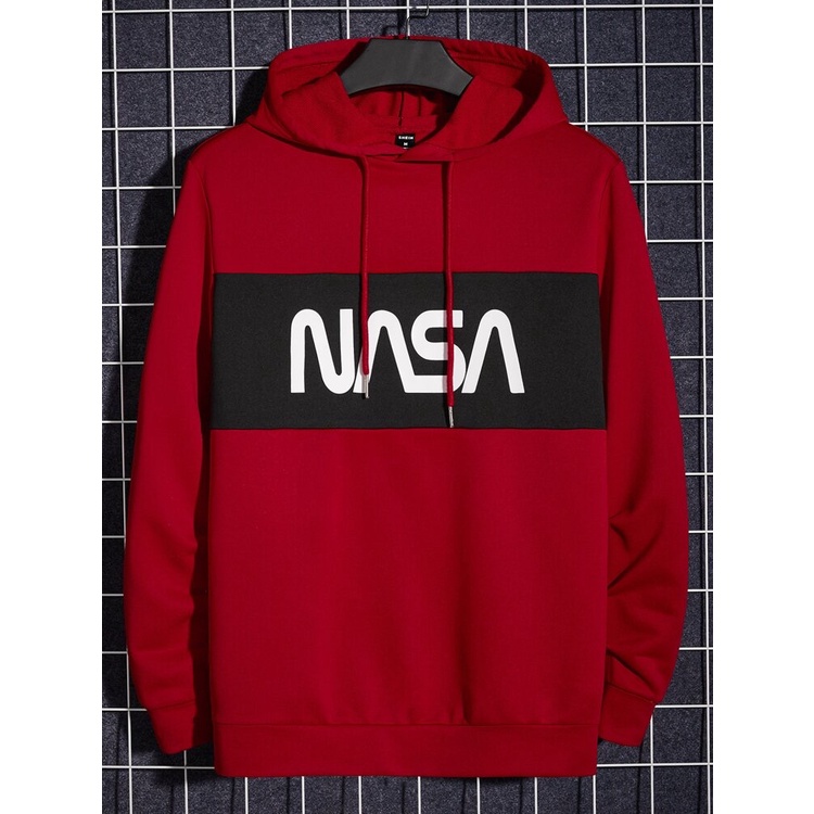 NASA BLOCK Jumper Hoodie II  Sweater Hoodie Trendy II Sweter Oblong Topi Sz M - XL ( Pria &amp; Wanita / Anak &amp; Dewasa )