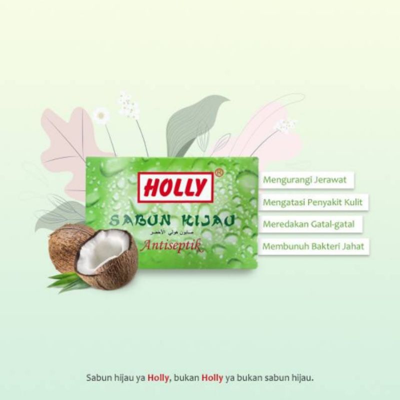 HOLLY SABUN HIJAU ANTISEPTIK 40g ISI 12 PCS